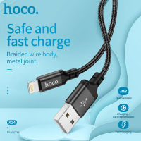 2021 HOCO Original X14 Micro USB สายเคเบิล Lightning,สำหรับ IP 12 11 Pro Max Xs X 8 Plus สาย2.4A ชาร์จเร็วสายชาร์จ USB สายข้อมูล