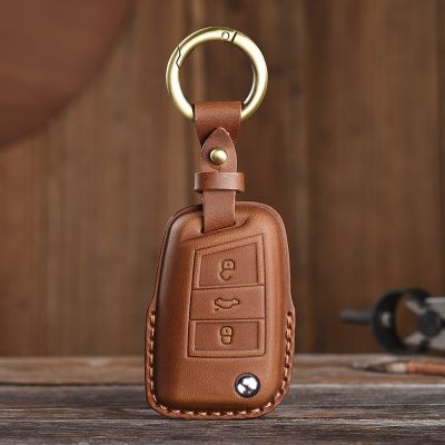 Car Key Case Cover Leather for VW Volkswagen Golf 7 MK7 Tiguan MK2 for SEAT Ateca Leon FR 2 Ibiza for Skoda Octavia