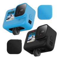 Silicone Case for GoPro Hero 11 10 9 Black Tempered Glass Screen Protector Film Cap Cover for Go Pro 9 Accessory