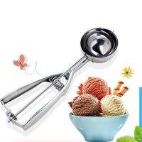 3 Sizes Stainless Steel Ice Cream Scoop Spring Handle Mashed Potato Watermelon Ball Scoop Home Kitchen Accessories Other Specialty Kitchen Tools