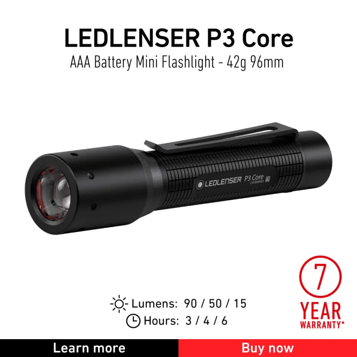 P3 LEDLENSER - P3 - P3 Core  - TORCH - FLASHLIGHT - BRIGHT LED LIGHT - HOME & LIVING