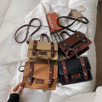 2023ฤดูใบไม้ร่วงใหม่แฟชั่น R Vintage สี Contrast PU Crossbody Cambridge กระเป๋าสำหรับหญิงสาว WJ8045