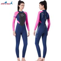 Diving Wetsuit Swimsuit Women Bodysuit Wet Suit Keep Warm Surfing Scuba Snorkeling Spearfishing Suit Dive sail 3mm Neoprene Skin