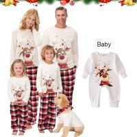 【YF】 Xmas Family Matching Pajamas Set Cute Deer Adult Kid Baby Outfits 2022 Christmas Pjs Dog Clothes Scarf