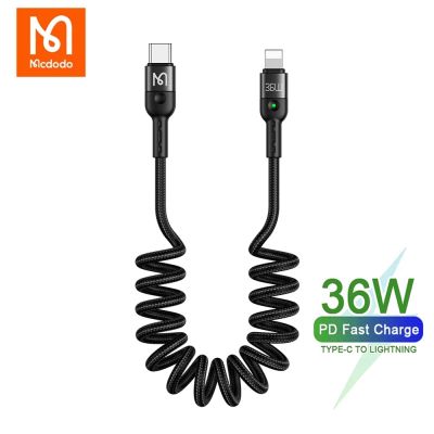 Chaunceybi 36W Type C to lightning Car Cable iPhone 14 13 12 XS MAX Retractab Fast Charging Extension Data Wire