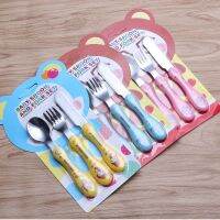 ♗♟ 3Pcs Dinnerware Baby Spoons Tableware Stainless Steel Children Flatware Feeding Forks Infant Cutlery Spoon For Baby Kid Utensils