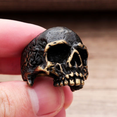 Vintage Gothic Punk Skull แหวนผู้ชาย Hip Hop Rock สแตนเลส Biker Ghost แหวนแฟชั่นเครื่องประดับของขวัญขายส่ง