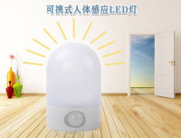 Led Smart Infrared Sensor Lamp Small Night Lamp Bedside Multi-Purpose Light Warm Wireless Portable Bedroom Corridor Aisle