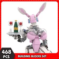 Qsv35 MOC Coelho Menanjo Figura De Açrobão Sexy Empregada รูปอนิเมะ Blocos Construção Mecha Máquina Tijolos Brinquedo Crianças ของขวัญ