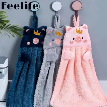 Wiping Hand Cloth, Cute Cartoon Hangable Hand Towels, Super