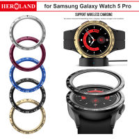 แหวนฝาโลหะสำหรับ Samsung Galaxy Watch 5 Pro 45mm เคสอุปกรณ์เสริมแหวนกันชน