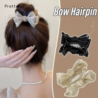 【PrettySet】New Elegant Bow Pill Head Grip Clip Korean Temperament Hair Clip Female Ponytail Braid Clip Fashion Headdress