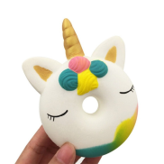 PU Slow Rebound Toy Squishy Simulation Unicorn Donut Foam Decompression Toy