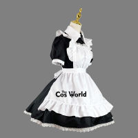 S-5XL Lolita Sweet Sexy Lace Black White Apron Maidservant Maid Restaurant Dress Uniform Outfits Anime Cosplay Costume