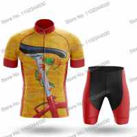 Hot Selling Cycling Frog Cycling Clothing Summer Cycling Jersey Mens Set Road Bike Shirt Suit Short Sleeve Bicycle Bib Shorts MTB Pants