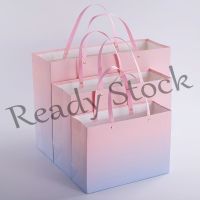 【hot sale】 ✐ B41 Colorful Paper Bag Paper Gift Bag with Ribbon for Birthday Wedding Shoping Bag Retail Bag - S. M L-bag ng papel bag ng regalo