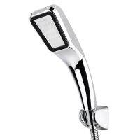 Shower Head with Chrome Plated Hand Shower Good-looking Water Booster Powerful Hydrodynamic Massage No Tools at All  Silver Showerheads