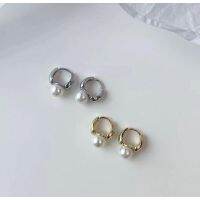 pearl hoop - morning.earrings