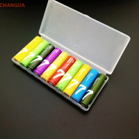 ?【Lowest price】CHANGDA แบตเตอรี่พลาสติกแบบพกพาฝาครอบกล่องจัดเก็บแบตเตอรี่ขนาด10pcs AAA