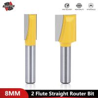 8Mm Shank Flush Trim Router Bit สำหรับงานไม้เครื่องมือ89.51216มม. เส้นผ่านศูนย์กลาง2ขลุ่ยตรง Router Milling Cutter Bit