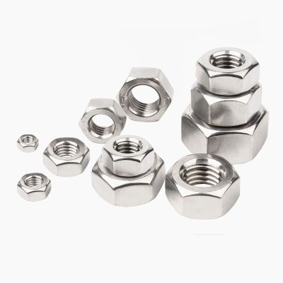 1/50/100pcs A2 304 Stainless Steel Hex Hexagon Nut for M1 M1.2 M1.4 M1.6 M2 M2.5 M3 M4 M5 M6 M8 M10 M12 M16 M20 M24 Screw Bolt Nails  Screws Fasteners