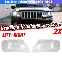 ด้านข้างสำหรับ Jeep Grand Cherokee 1999-2004กรอบไฟหน้ารถยนต์ไฟฉายคาดศีรษะโป๊ะไฟหน้าฝาครอบเปลือก