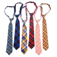 เนคไท เน็คไท สำหรับผู้หญิง Men Women Neck Tie Cotton Boys Girls Ties Slim Plaid Necktie For Gifts Casual Novelty Rubber Tie Adjustable Neckties