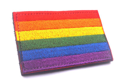 ตลกสายรุ้งเกย์ความภาคภูมิใจ เลสเบี้ยนสันติภาพธงตะขอและห่วงตราสัญลักษณ์แพทช์