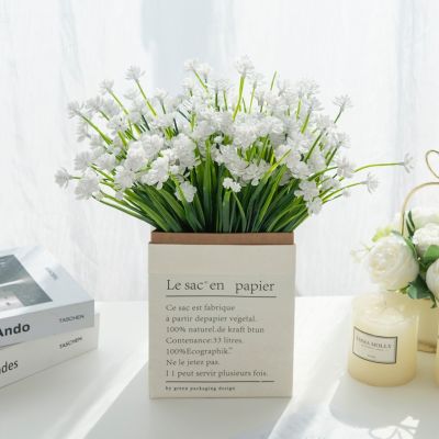 【CC】 Artificial Plastic Scrapbooking Flowers New Year Decoration Vase for Accessories Garden Wedding Fake