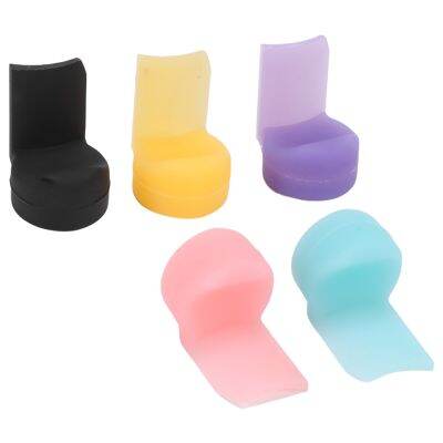 Pack of 5 Soft Silicone Clarinet Oboe Thumb Rest Cushion Thumb Protector for Woodwind Instrument 5 Colors