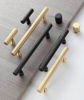 Gold Black Wardrobe Handle Modern Kitchen Cabinet Pulls Furniture Knobs for drawer Chest T Bar Shoe Box Hardware