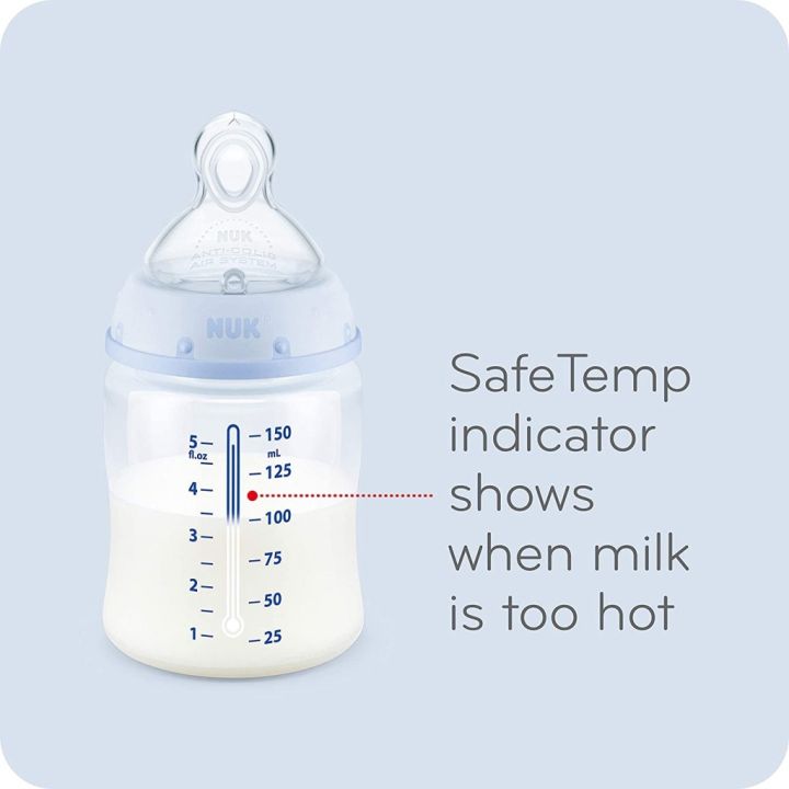 usa-ใหม่-ขวดนม-nuk-รุ่น-smooth-flow-anti-colic-bottle-มีแถบวัดอุณหภูมิ-ลดโคลิค-10oz-mickey-mouse