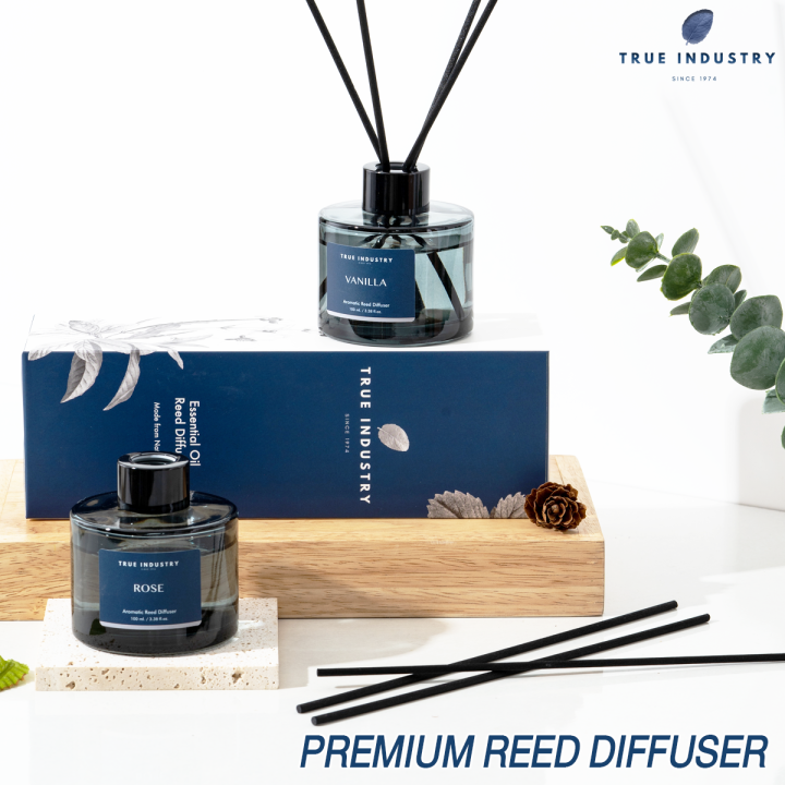 true-industry-premium-reed-diffuser-ก้านไม้หอมปรับอากาศ-เกรดบำบัดจากธรรมชาติ-100-รุ่นพรีเมี่ยม-ฟรี-ก้านไม้ไฟเบอร์-6-ก้าน