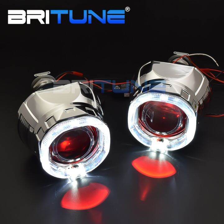 Bi-xenon Lens Square Angel Devil Eyes Headlight Lenses 2.5'' Mini ...