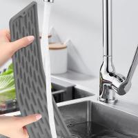 【CW】 Silicone Drainer Anti Sink Tray Tableware Cushion Organizer Kitchenware Protection Storage Rack Accessories