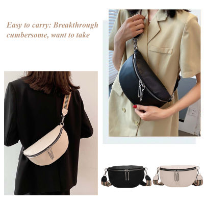 【Fast Delivery】Fashion Crossbody Bags Solid Color Classic Women Chest Bag Leather Crossbody Bag Ladies Chest Bag Zipper Travel