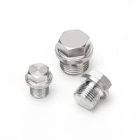 【Popular choice】 1/8 "1/4" 3/8 "1/2" 3/4 "1" BSP ชายเกลียว Hex ปลั๊ก304สแตนเลสประปาเชื่อมต่อข้อต่อข้อต่อ