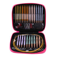 Crochet Hook Circular Knitting Needles Set 26pc Interchangeable Crochet Needles with Case for Any Crochet Patterns &amp; Yarns