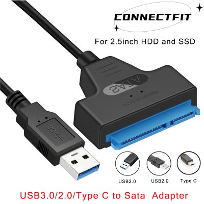 Chaunceybi to USB 3.0 / Type C Cable Up 6 Gbps for 2.5 Inch External HDD Hard Drive 22 Pin Sata III