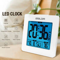 Bny 2020】 Baldr นาฬิกาปลุก LED ของตกแต่งโต๊ะปฏิทินอุณหภูมิแสงไฟดิจิตอลสีน้ำเงิน