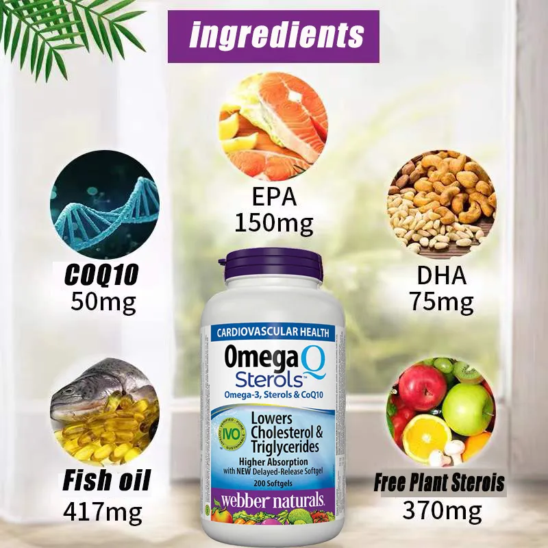 ber Naturals Omega3 CoQ10 With Plant Sterols, 60 OFF