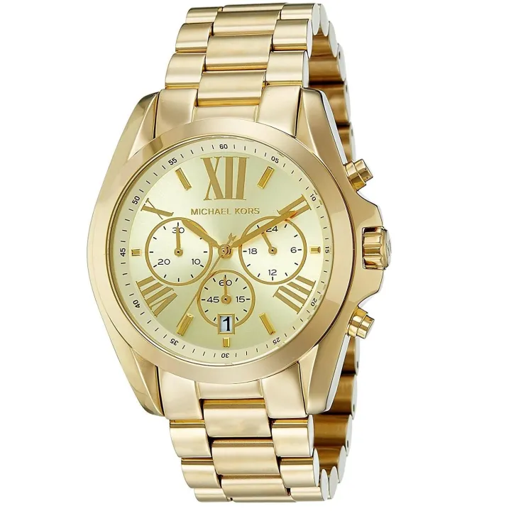 MK Michael Kors Oversized Bradshaw MK5605 (All Gold) Stainless Steel Strap  Watch for Men | Lazada PH