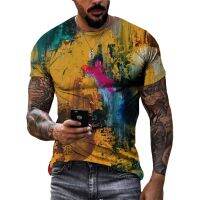 Summer Fashion Street Graffiti Art Men T-shirts Trend Casual Hip Hop harajuku Personality Funny 3D Print Short Sleeve Tees Tops