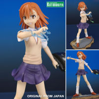 Figure ฟิกเกอร์ งานแท้ 100% Kotobukiya จาก To Aru Kagaku no Railgun เรลกัน แฟ้มลับคดีวิทยาศาสตร์ Toaru Majutsu No Index อินเดกซ์ คัมภีร์คาถาต้องห้าม Misaka Mikoto มิซากะ มิโคโต 1/8 ชุดนักเรียน Ver Original from Japan อนิเมะ คอลเลกชัน New Collection โมเดล