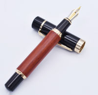 Jinhao ปากกาหมึกซึม Natural Redwood Barrel Design , Medium Nib Writing Gift Pen Big Size Business Office Home School Supplies