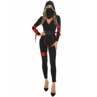 Japanese Naruto Uniform Women Black Superhero Jumpsuit Costume Halloween Cosplay Costumes Carnival Party Lady Dress