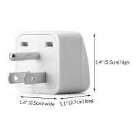 US Travel Plug Adapter EU/UK/AU/In/CN/JP/Asia/Italy/Brazil to USA (Type B), 3 Prong USA Plug, Charger Converter