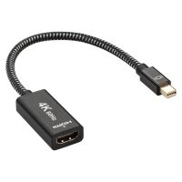 High Quality Gold Plated Aluminum Alloy Braided Slim Soft 1080P 4K 60Hz Mini DisplayPort to HDMI Adapter