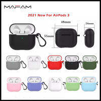 MAFAM AirPods 3เคส2021ซิลิโคนนิ่ม,เคสป้องกันกันตกเคสหูฟังไร้สายหลากสี