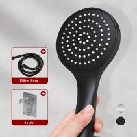 Big Rainfall Matte Shower Head SPA Water Saving High Pressure Black Silver Showers Set Accessories Hose Holder for Bathroom